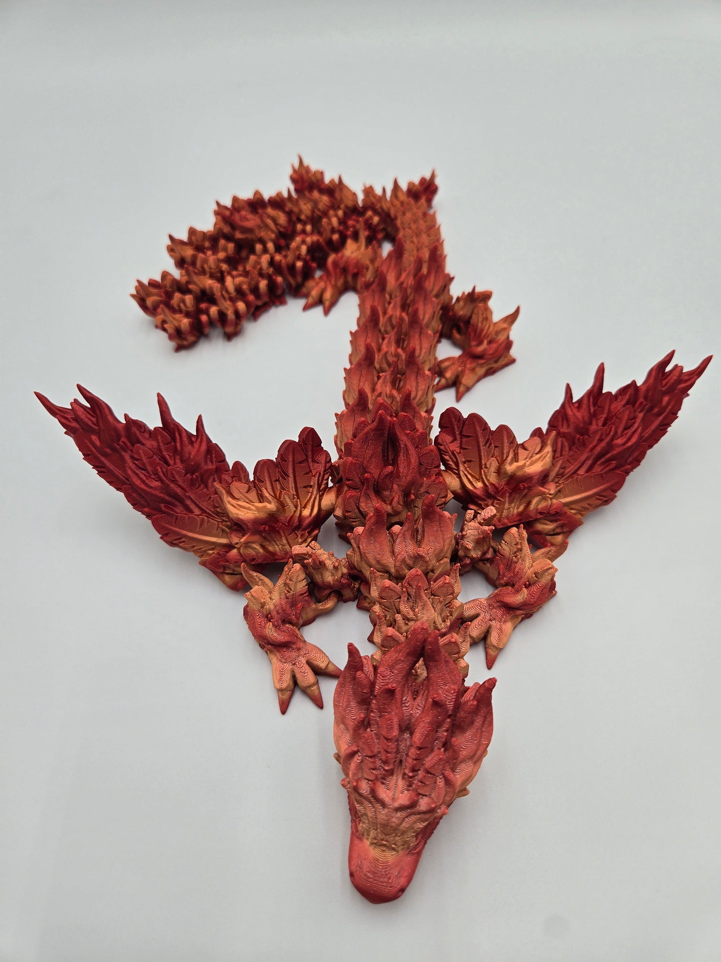 Phoenix Fire Dragon, Articulating Collectible Gift, Toy, 3D Printed