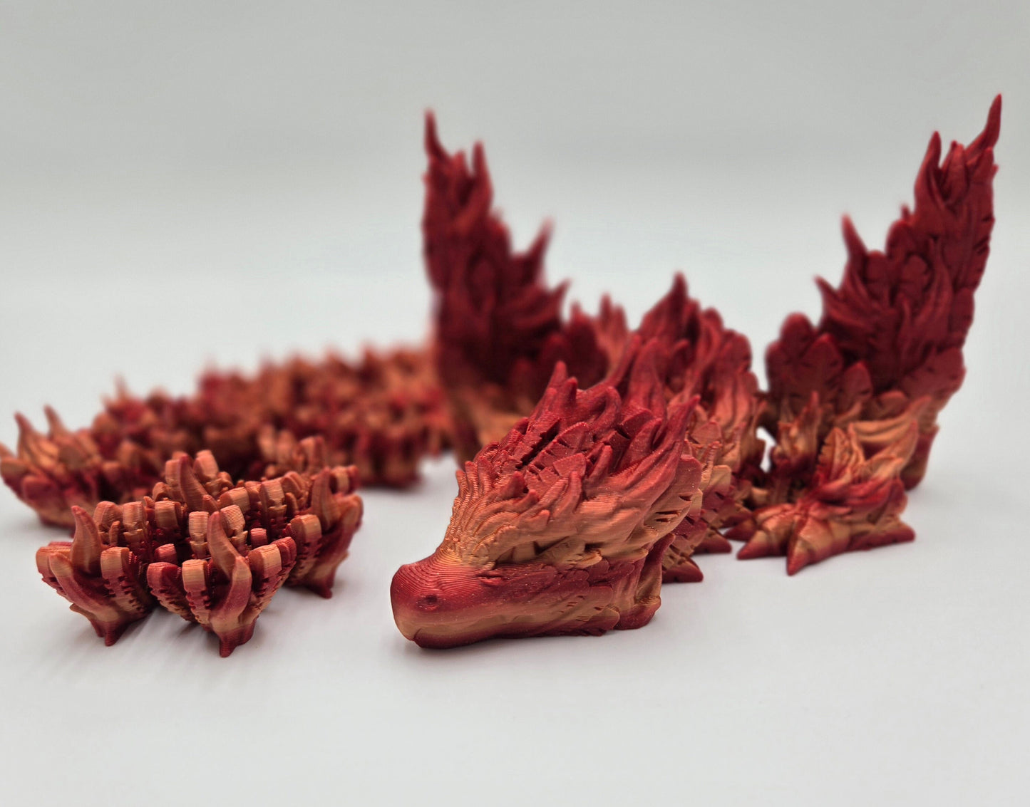 Phoenix Fire Dragon, Articulating Collectible Gift, Toy, 3D Printed